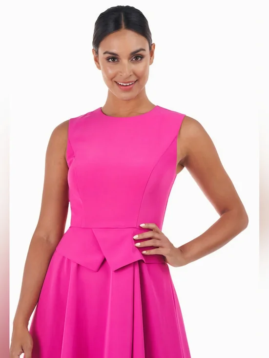 Kay Unger Rosemary Midi Dress Sz 4 - Picture 2 of 6